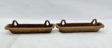 Antique Cast Iron Church Pew Umbrella Drip Tray Pair / Herb Planter Up cycle