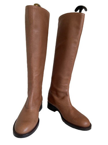 Hobbs tan leather rear zip - hobbs,