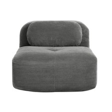 Soft Grey Corduroy Corner Sofa