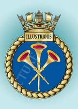 HMS ILLUSTRIOUS CREST ON A