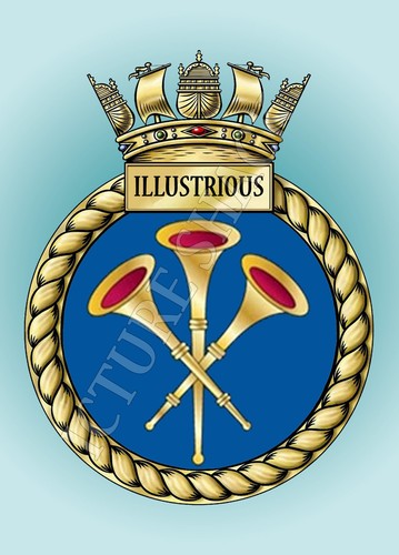 Hms illustrious crest a - on,