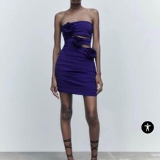 Zara Purple Floral Cut Out