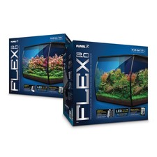 Fluval Flex 2.0 LED Aquarium Nano Fish Tank Black 34L 57L Freshwater