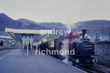 Ffestiniog Railway Narrow Gauge Steam Locomotive & Train Station 1995 35mm Slide