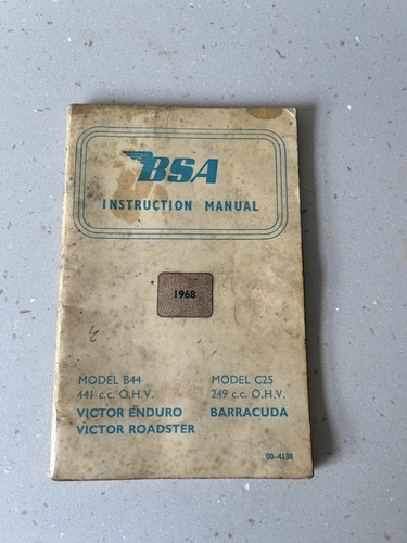 Bsa b44 441 1968 - 441, instruction