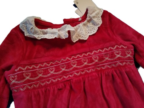 Baby girl velour sleepsuit 3 - velour,