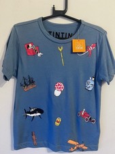 Kids Tintin Blue T Shirt New