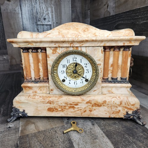 Antique faux marble - ​antique, mantel