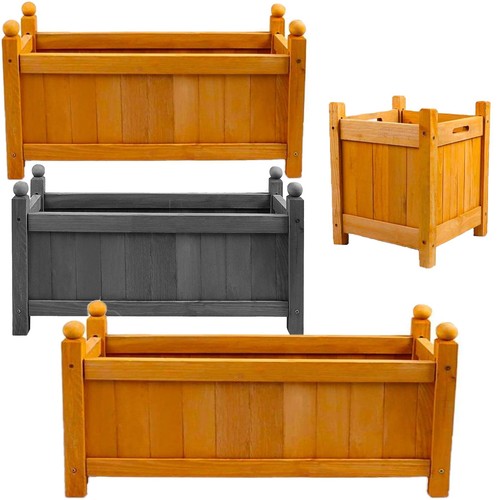 Large wooden garden planter - large,