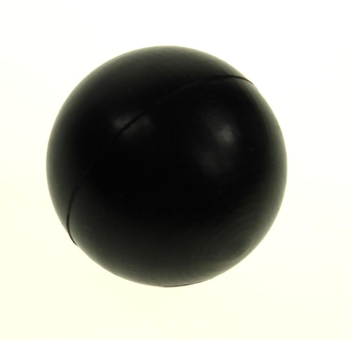 Black round solid rubber - black,