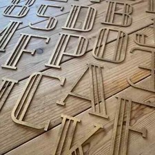 Gold art deco letters metal - gold,