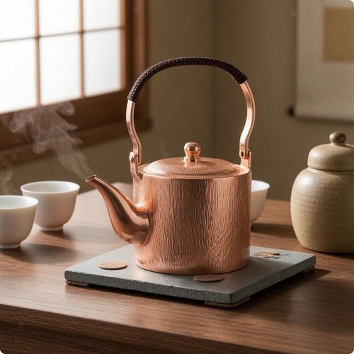Hammered copper tea kettle - copper,