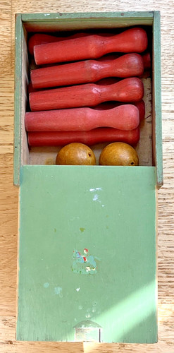 Vintage painted wooden