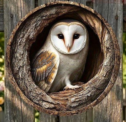 Barn owl trunk 2d - owl, in