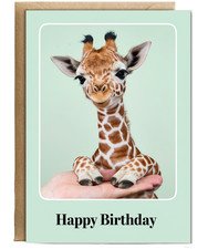 Birthday card Miniture Giraffe