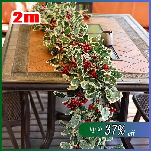 Christmas garland holly leaf - christmas,