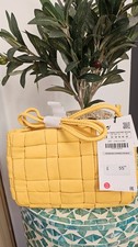 ZARA Yellow Woven Leather