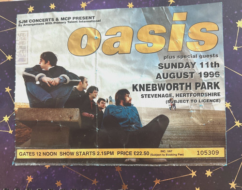 Oasis original ticket - oasis,