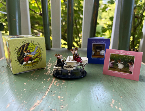 Wee forest folk mouse - forest, figurine