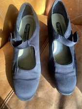 Black Satin Mary Jane Shoes Sz