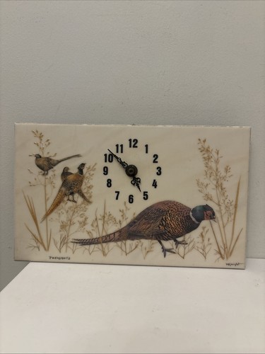 Vintage tile pheasants - vintage, wall