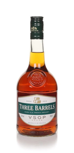 Three barrels vsop brandy 70cl - barrels,