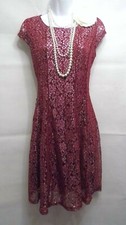 20'S 30'S STYLE GATSBY VINTAGE LACE CHARLESTON FLAPPER DRESS SIZE 14/16