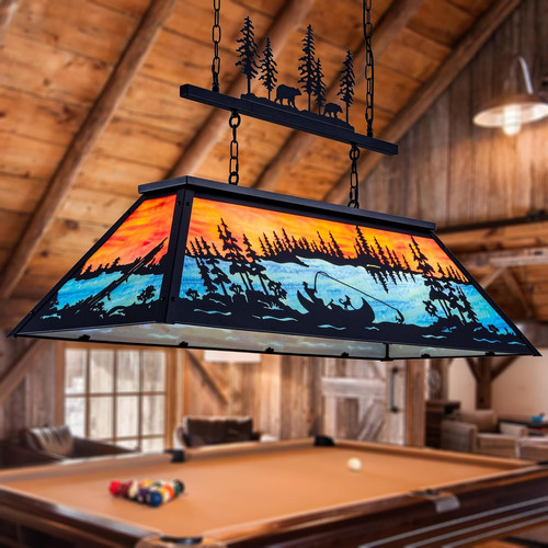 Vintage pool table light - pool,