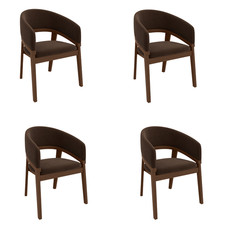 Set walnut brown velvet - set,
