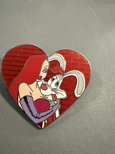 Roger rabbit heart pin - rabbit,