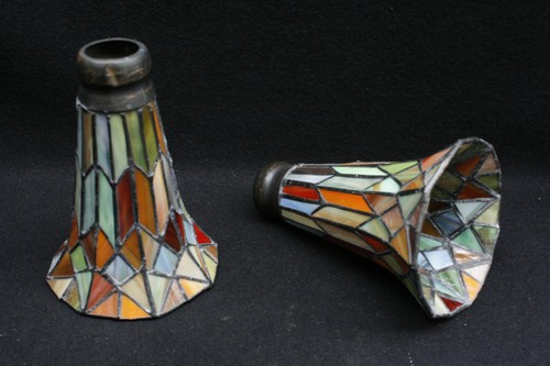 Vintage pair murano stained - vintage,