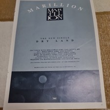 Vintage MARILLION DRY LAND SINGLE ADVERT A4 POSTER KERRANG MAGAZINE CLIPPING
