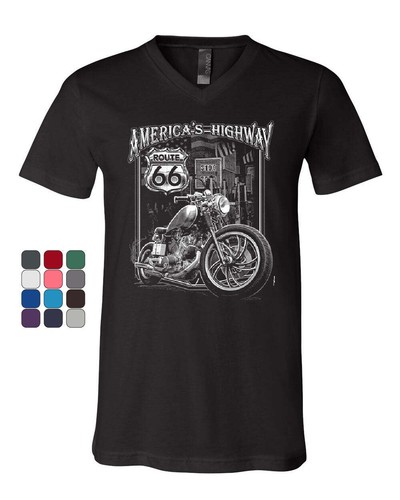 America highway neck - highway, v-neck