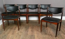 Vintage Retro Set of 6 Rosewood Dining Chairs by Johannes Andersen for BRDR