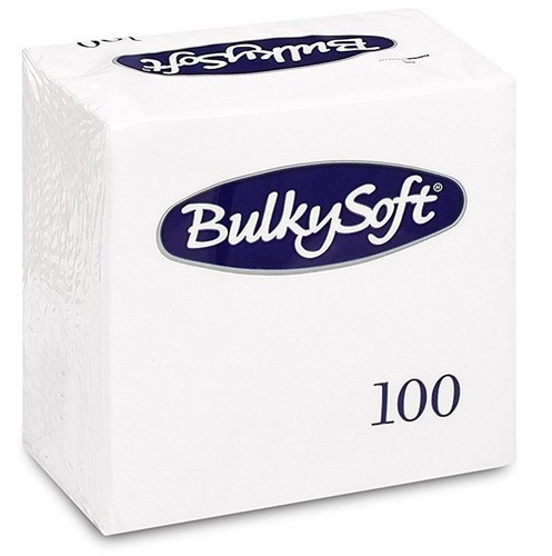 100 white paper napkins 33cm - white,
