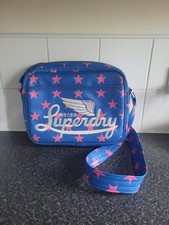 Superdry All Star Mini Icarus Alumni Messenger  Bag Satchel - Cobalt blue pink