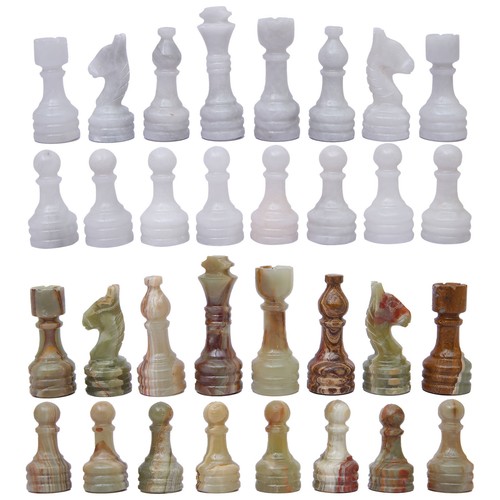Marble chess set green white - chess, &