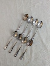 Antique Teaspoon Set Silver Plated EPNS Set of 6 Vintage Original Cutlery Set