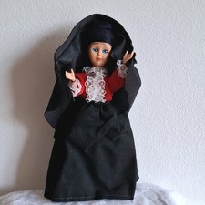 Vtg Souvenir doll Malta National Dress Falldeta Jointed Sleep Eyes. 20cm Cm.VGC