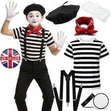 Mime Artist French Man Costume