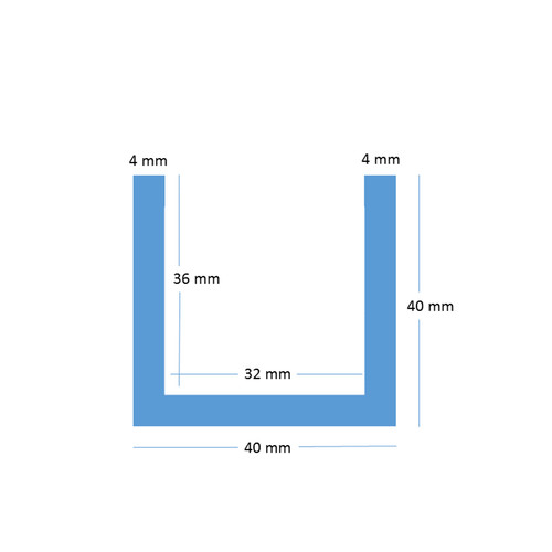 Aluminium channel extruded c - aluminium,