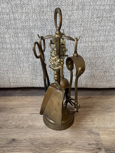Vintage brass fireside - brass,