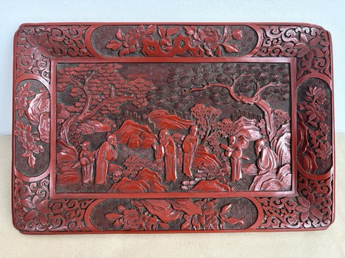 Antique chinese red lacquered - red,