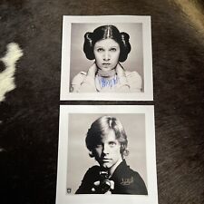 Mark Hamill Carrie Fisher PrePrinted 8x8 Autograph Princess Leia Luke Skywalker