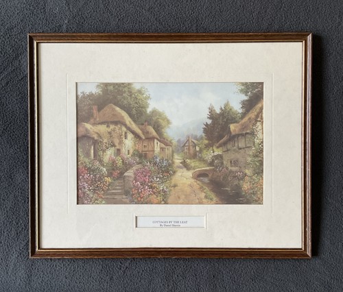 Framed print cottages the - print,