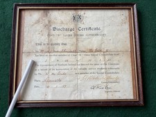 Ulster B Specials Discharge Certificate Newcastle Man 1922 - 37.