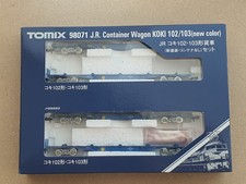 N Gauge KOKI 102/103 ISO Container Bogie Wagons 4 Pack TOMIX 98071