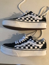 Vans Trainers Black White in Original Box Size 5.5 - VGC