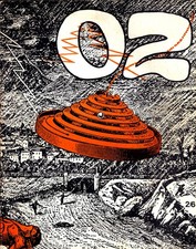 London OZ Magazine No.9,February 1968,Martin Sharp Flying Saucer Cover.