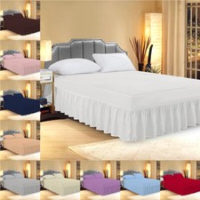Extra Deep Fitted Valance Sheet Bed Sheets Single Double King Size OR Pillowcase